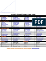 2012 Playoff Cheat Sheet