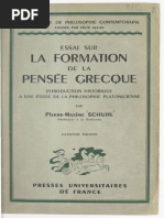 Essai Sur La Formation de La Pensée Grecque