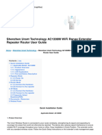 Ac1200m Wifi Range Extender Repeater Router Manual