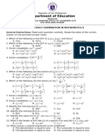 GRADE - 8 - Mathematics - 1st Quarterly Examination