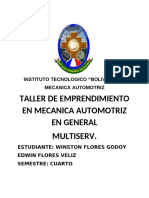 Taller de Emprendimiento MULTISERV