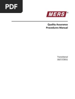 MERS QA Procedures Transitional 101711-2