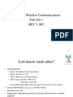 EEE 464: Wireless Communications Fall-2011. Bet 7-B/C