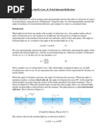 Expt 16 Snell's Law & Total Internal Reflection