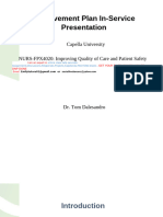 NURS-FPX4020 Assessment 3 Improvement Plan In-Service Presentation