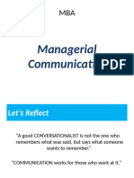 Managerial Communication Introduction