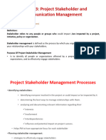 Project Stakeholder & Communication Management