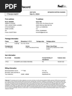 FedEx Transaction Record OTSS