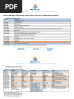 Weekly Timetables For Different Levels in Basic Education and Professional Options 2023