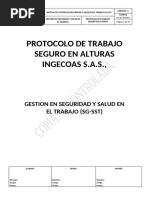 SGP - Protocolo para Trabajo en Altura