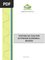 POSTURA DA TAXA POR ACTIVIDADE ECONÓMICA Aprovada Assembleia Municipal Dezembro 2020-1