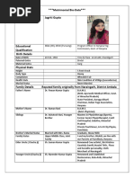 Matrimonial Biodata-Jagriti Gupta 2021