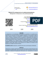 Manejo de La Osteoporosis en La Edad Posmenopáusica: Management of Osteoporosis in The Postmenopausal Age