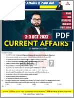 2nd-3rd Oct Current Affairs by Ashish Gautam Sir - New