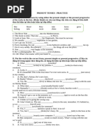 Present Tenses Practice