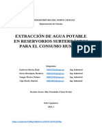 Extracción de Agua Potable en Reservorios Subterráneos para El Consumo Humano