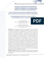 Enseñanza de Los Sistemas de Información Geográfica (SIG) Orientados A La Comprensión Del Territorio en Contextos Universitarios