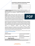 GFPI-F-129 Formato Tratamiento de Datos Menor de Edad