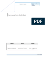 Manual de Calidad de Dirección de Operación de PTAR S - 0