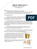 General Biology 1 Learning Activity Sheet Cell Modifications