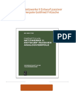 (Ebooks PDF) Download Netzwerke II Entwurf Passiver Analogvierpole Gotifried Fritzsche Full Chapters