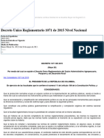 Decreto Único Reglamentario 1071 de 2015 Nivel Nacional