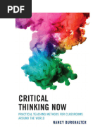 Critical Thinking Now - Nancy Burkhalter