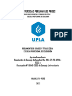 Reglamento de Grados y Titulos de La Escuela Profesional de Educación