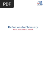 Definitions in Chemistry