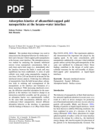 Adsorption Kinetics of Alkanethiol-Capped Gold Nanoparticles at The Hexane-Water Interface