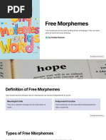 Free Morphemes