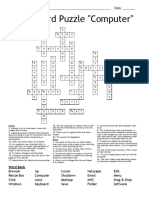 Crossword Puzzle Computer Answer Key