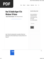 How To Enable Hyper-V On Windows 10 Home