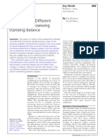 Review of The Different Methods For Assessing Standing Balance