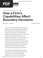 How A Firm's Capabilities Affect Boundary Decisions