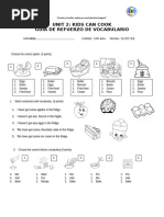 5to Basico Unidad Dos Kids Can Cook Test