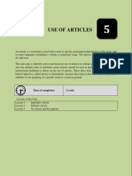 Use of Articles 