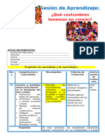 1° Sesión Día 1 PS Qué Costumbres Tenemos en Común