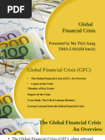 Global Financial Crisis: Presented by Ma Thiri Aung DMA - 001 (68 Batch)