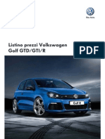 Listino Golf GTD GTI R