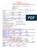 Answer Keys Test 09