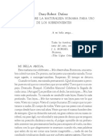 Prefacio de Cartas Sobre La Naturaleza Humana para Uso de Los Que Sobrevivan