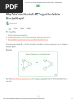 Why Prim's and Kruskal's MST Algorithm Fails For Directed Graph - GeeksforGeeks