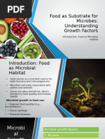 LESSON 1.1 - Food As Substrate For Microbes - Understanding Growth Factors