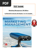 Test Bank With Solution Manual For Marketing Management 4th Edition Mark Johnston Greg Marshall