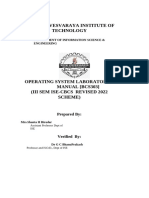 OS Lab Manual - ISE - III Sem