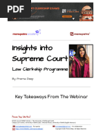 Key Takeaways From Webinar-Insights Into Supreme Court Law Clerkship Programme by Prerna Deep