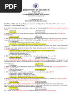 2nd Periodical Test Answer Key ET