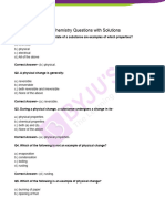 Physical Change Questions