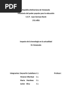 Impacto de La Tecnología en La Actualidad Febrero